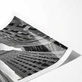 Extra large wall art featuring line art flowers in black and white, ideal for large living room decor.