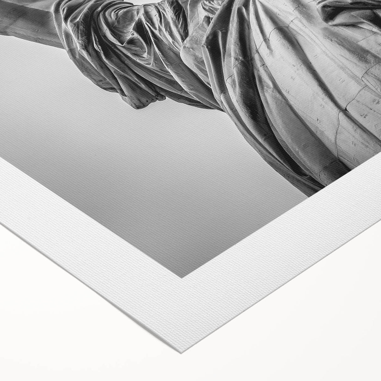 Art deco poster of the Statue of Liberty in muted green and beige tones on rolled canvas, suitable for dining room decor.