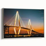 Framed canvas landscape art painting depicting a colorful South Carolina scenery, perfect for living room decor.