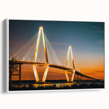 Vintage poster art of South Carolina scenery in vibrant colors on a large framed canvas, ideal for living room decor.