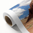 Art deco poster of Capitol Reef in Utah, featuring pastel shades on rolled canvas, ideal for nursery wall art.
