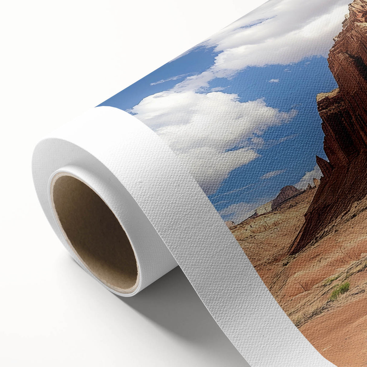 Art deco poster of Capitol Reef in Utah, featuring pastel shades on rolled canvas, ideal for nursery wall art.