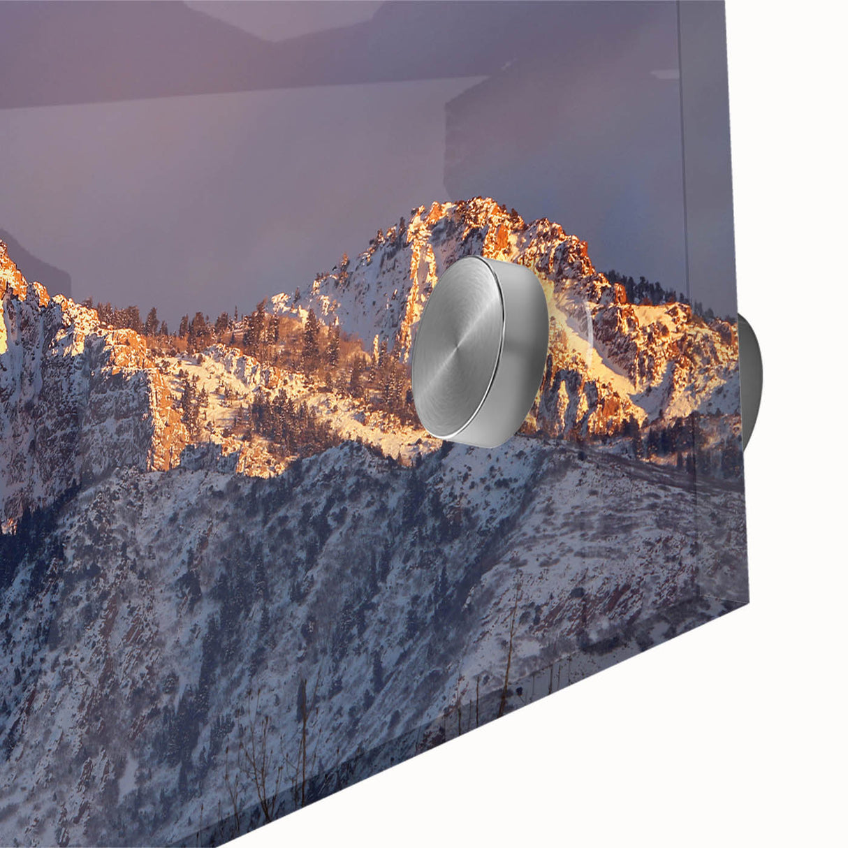 Large abstract wall art of Salt Lake City in muted earth tones on acrylic glass, ideal for dining room ambiance.