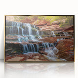 Large art print of Zion National Park in muted earth tones on a framed acrylic, suitable for modern art wall decor.