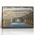Large abstract wall art depicting a Vermont landscape in muted earth tones on a framed acrylic.