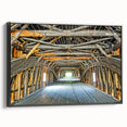 Black and white landscape art painting of Vermont scenery on framed canvas, suitable for bedroom wall decor.