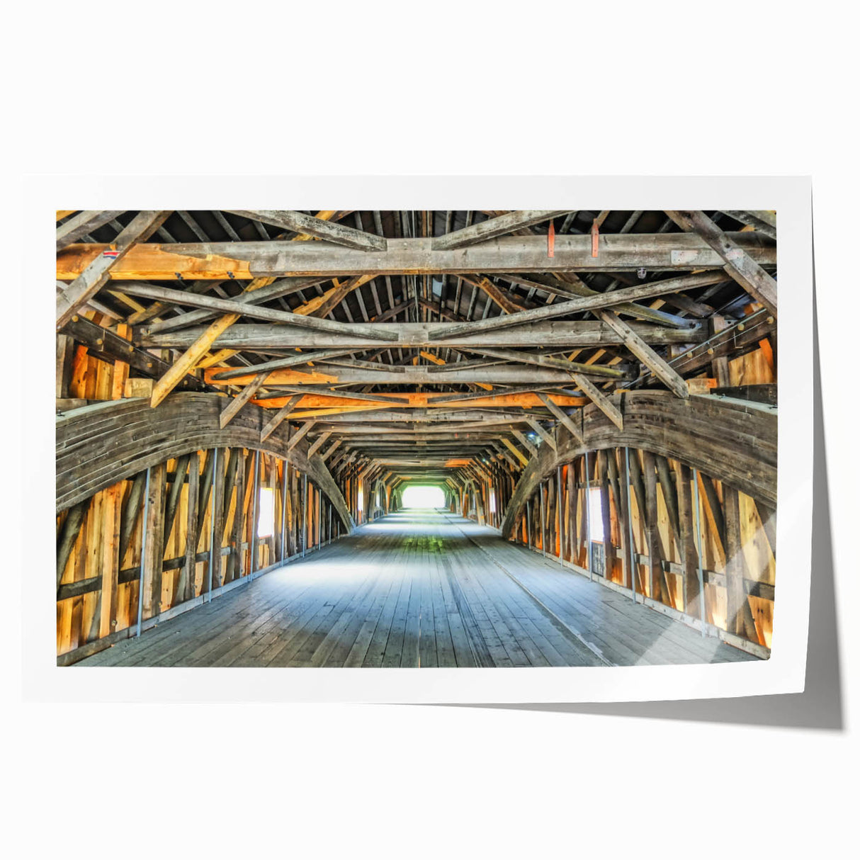 Rolled print of a Vermont landscape featuring lush greenery and floral elements, ideal for art wall dining room.