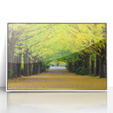Art deco poster of Virginia scenery in muted gray and blue tones on framed acrylic, suitable for modern nursery wall art.