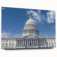Acrylic print of the Washington DC Capitol in muted gray tones, ideal for bedroom or dining room decor.