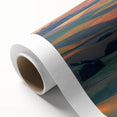 Art deco poster of the Palouse scenery in Washington, featuring soft green and brown tones on rolled canvas.