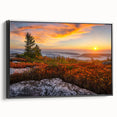 Black and white wall art featuring a vintage West Virginia landscape on a framed canvas, ideal for bedroom decor.