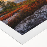 Art deco poster of West Virginia scenery in muted earth tones on rolled canvas, suitable for dining room wall art.