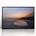 Large abstract wall art depicting Yellowstone scenery in muted earth tones on a framed acrylic.