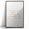 Large abstract wall art featuring autumnal shades in a mid-century modernist style, framed in black acrylic.