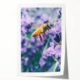 Spring floral art on rolled canvas with pastel pinks and greens, ideal for art wall dining room.