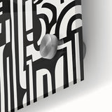 Close-up of an abstract geometric acrylic glass design showcasing vibrant colors and intricate patterns, ideal for modern home decor or art enthusiasts.