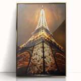 Mid-century modernist architecture print in gold and white tones on framed acrylic, suitable for nursery wall art.