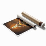 Extra large rolled print featuring a floral design in soft pastel shades, ideal for classy bathroom wall art.