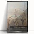 Neoclassical Naval Brig at Anchor Print - Maritime Art by Eckersberg