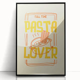 Large abstract wall art featuring assorted food dishes in muted earth tones on a framed acrylic, ideal for dining room decor.