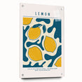 Acrylic glass print of colorful fruits in a large abstract style, ideal for dining room decor.