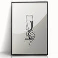Minimalist Champagne Toast - New Year’s Eve Wall Art Print