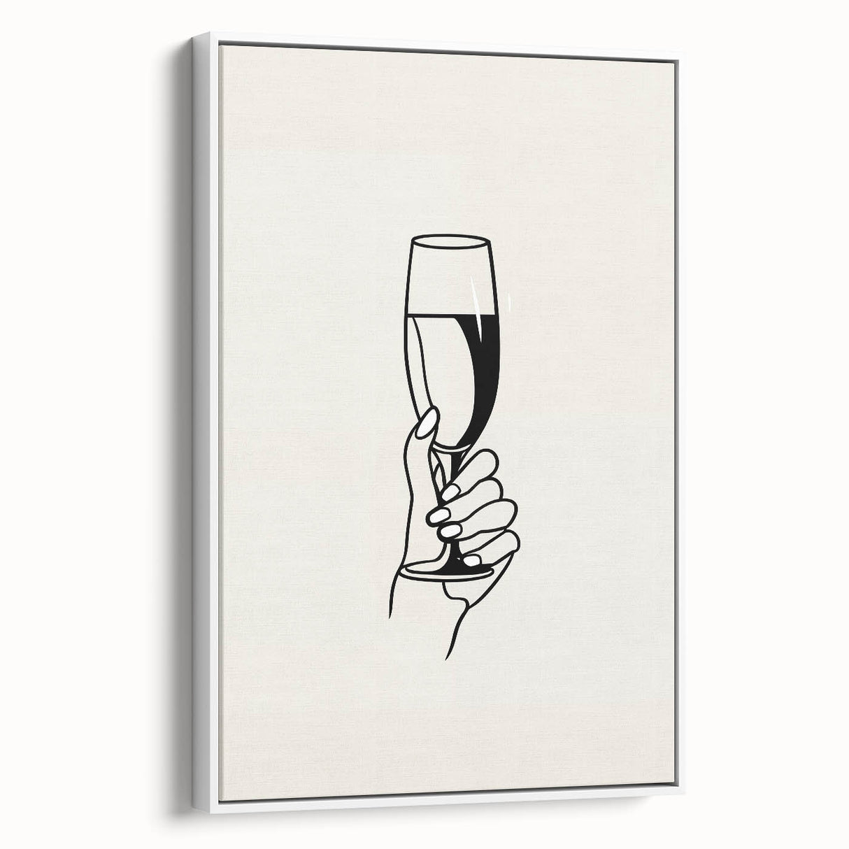 Minimalist Champagne Toast - New Year’s Eve Wall Art Print