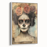 Timeless Sugar Skull Woman – Día de los Muertos Wall Art
