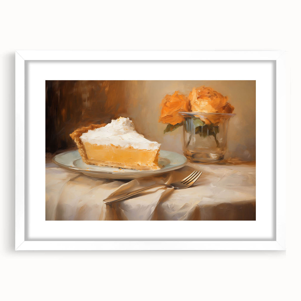 Delicious Lemon Pie - Thanksgiving Canvas Art Print