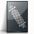 Skateboard Checkered - Boys Room Wall Art Kids Decor