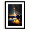 Black landscape picture frame with a white mat, showcasing a modern design, viewed from the front. Ideal for home decor or gallery displays.