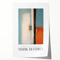 Rolled print of a Mark Rothko-inspired abstract design in deep red and burgundy, ideal for art wall dining room decor.