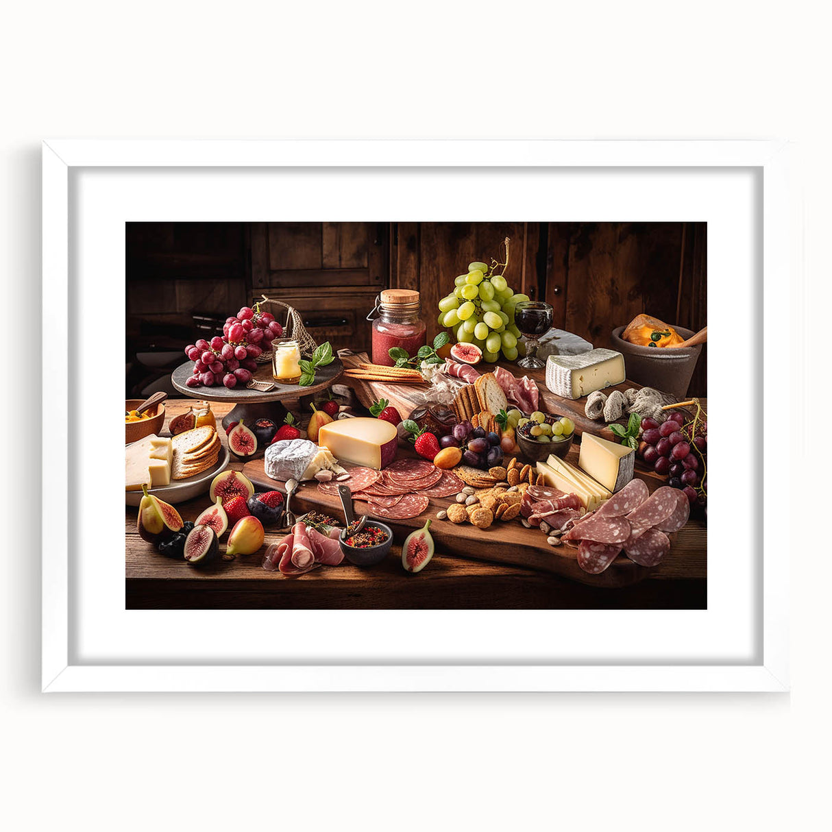 Gourmet Charcuterie Spread - Kitchen Wall Art for Food Lovers