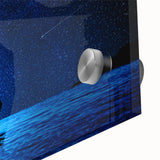 Large abstract wall art depicting a Mali scenery in muted earth tones on acrylic glass, suitable for dining room art.