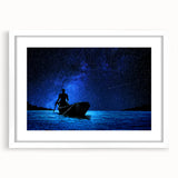 Extra large abstract art print depicting textured African scenery in earthy tones on a white framed canvas.