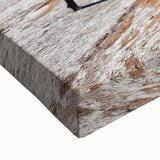 Large art of a Namibian landscape in black and white on stretched canvas, suitable for bedroom decor.