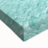 Large art depicting a black and white Seychelles landscape on stretched canvas, suitable for bedroom wall decor.