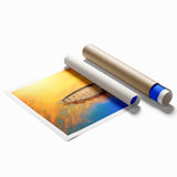 Extra large rolled print of a Bangladesh scenery with vibrant floral elements, suited for classy bathroom wall art.