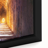 Framed canvas featuring a textured, colorful Cambodian landscape in extra large format, ideal for living room decor.