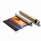 Extra large rolled print of a Cambodian landscape with soft pink floral elements, ideal for classy bathroom wall art.