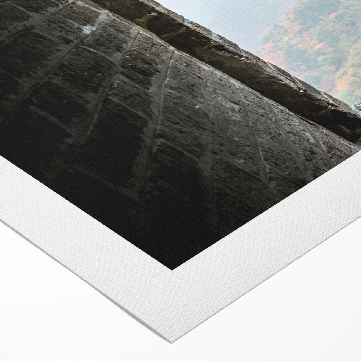 Art deco poster of the Great Wall of China in muted earth tones on rolled canvas, suitable for dining room decor.