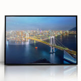 Large abstract wall art of Tokyo skyline in muted gray tones on a framed acrylic, ideal for modern art wall decor.