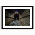 Extra large abstract art print depicting colorful, textured scenery of Pakistan, framed in black.