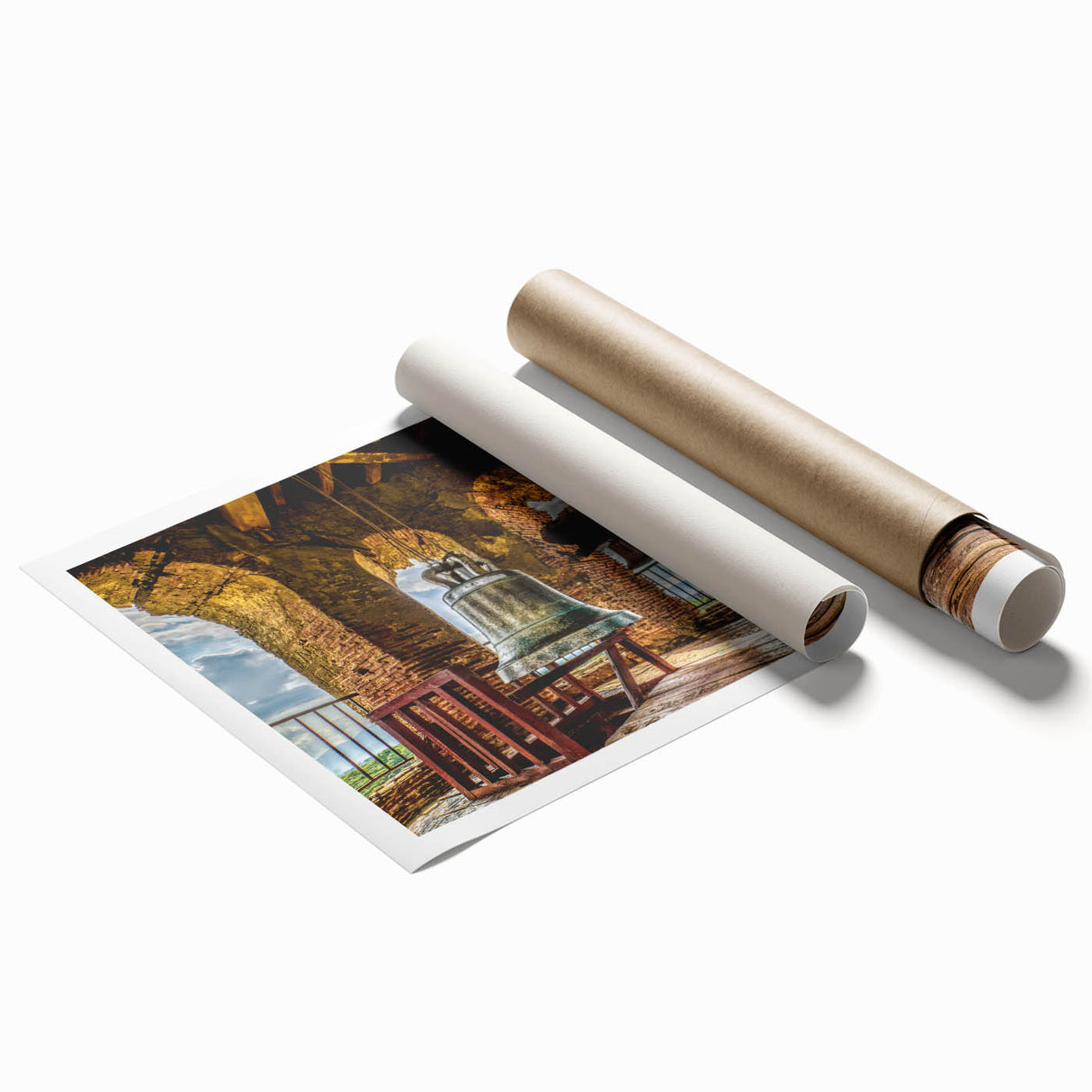 Extra large rolled print featuring a serene Philippine landscape with vibrant green hues, ideal for classy bathroom wall art.