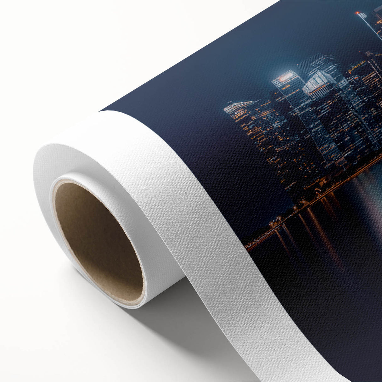 Art Deco poster of Singapore skyline in pastel shades on rolled canvas, ideal for nursery wall art.