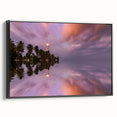 Black and white framed canvas of a Sri Lankan landscape, ideal for bedroom wall decor.