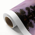 Art deco poster of a serene Sri Lankan landscape in pastel shades on rolled canvas, ideal for nursery wall art.