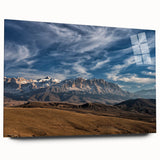 Acrylic print of a large abstract depiction of a Turkish landscape in muted earth tones.