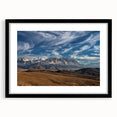 Extra large abstract art print depicting a colorful, textured scenery of Asia and Turkey on a framed canvas.