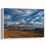 Vintage poster art of a Turkish landscape on framed canvas, featuring colorful art in extra large size.